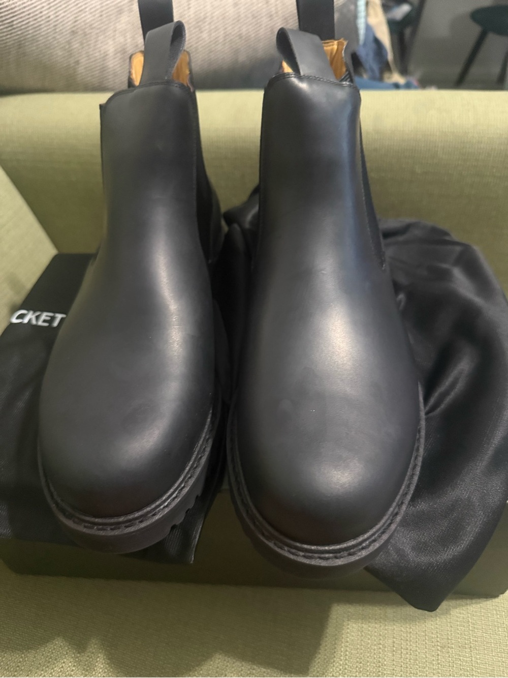 Beckett Simonon Black Leather Chelsea Boots